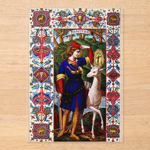 Saint Hubert of Liege with the stag Acrylic Invitations