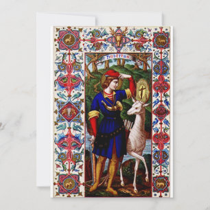Saint Hubert of Liege with the stag  Invitation