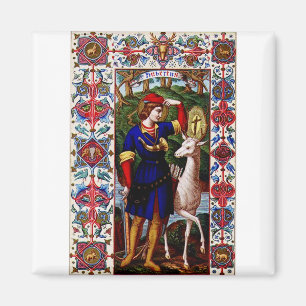 Saint Hubert of Liege with the stag  Magnet