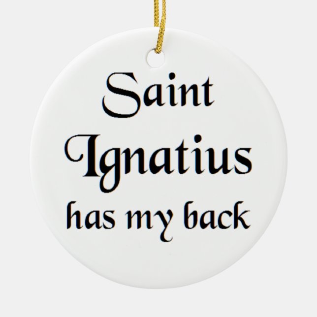 saint ignatius coffee mug ceramic tree decoration (Front)
