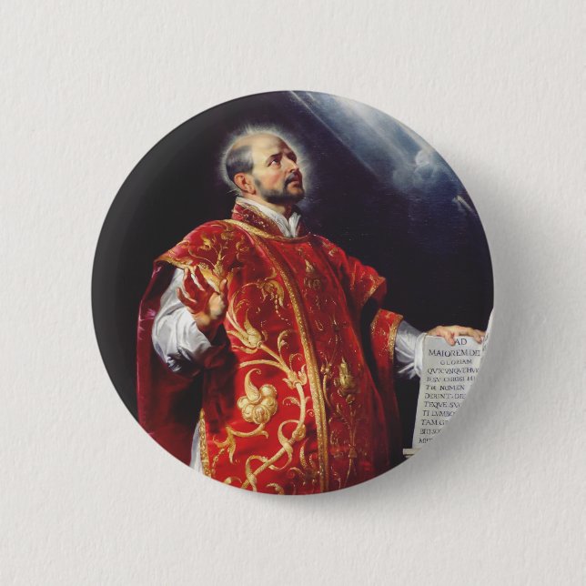 Saint Ignatius of Loyola 6 Cm Round Badge (Front)