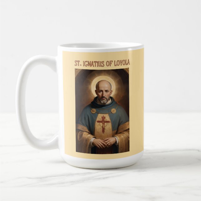Saint Ignatius of Loyola Catholic Mug (Left)