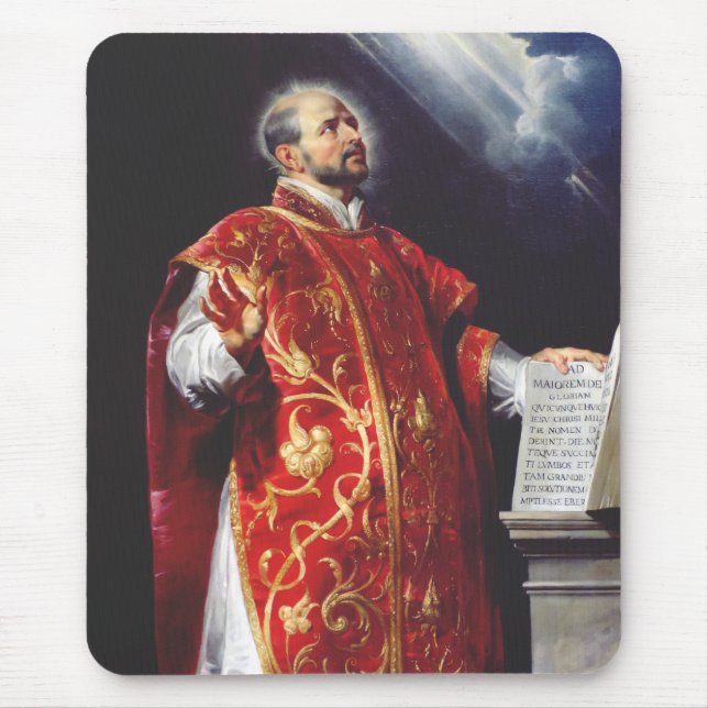 Saint Ignatius of Loyola Founder of the Jesuits Mouse Mat (Front)