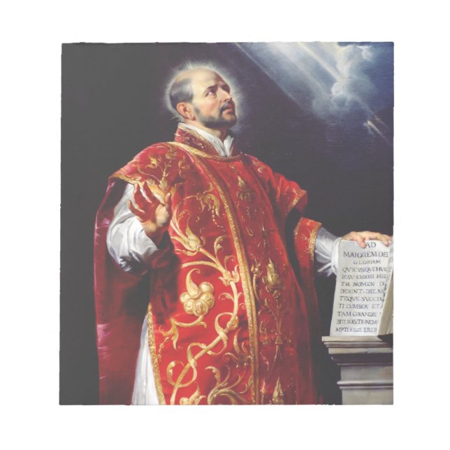 Saint Ignatius of Loyola Founder of the Jesuits Notepad (Front)