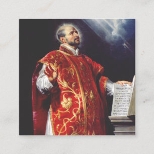 Saint Ignatius of Loyola Founder of the Jesuits Square Business Card