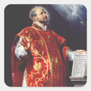 Saint Ignatius of Loyola Founder of the Jesuits Square Sticker