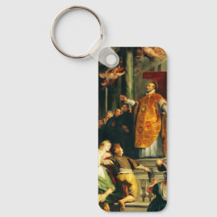 Saint Ignatius of Loyola Sacred Icon Fine Art Key Ring