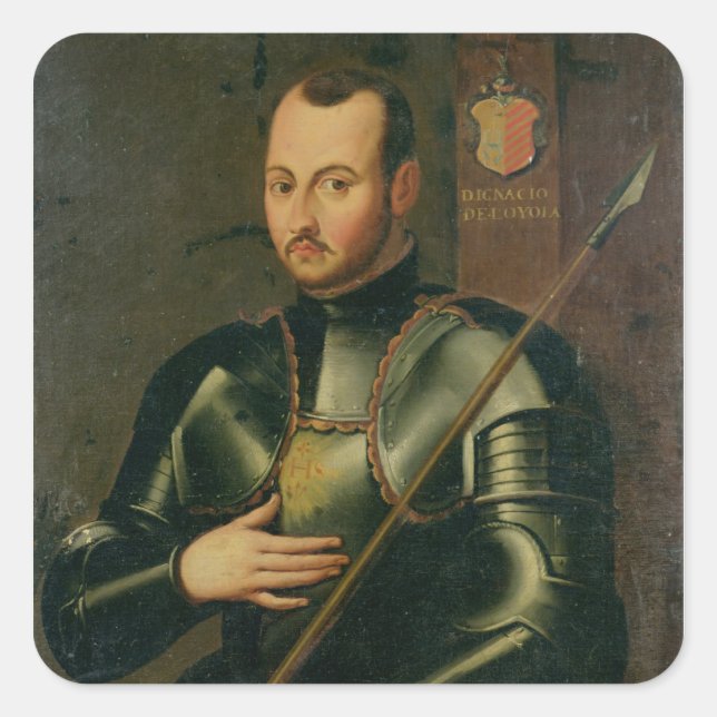 Saint Ignatius of Loyola Square Sticker (Front)