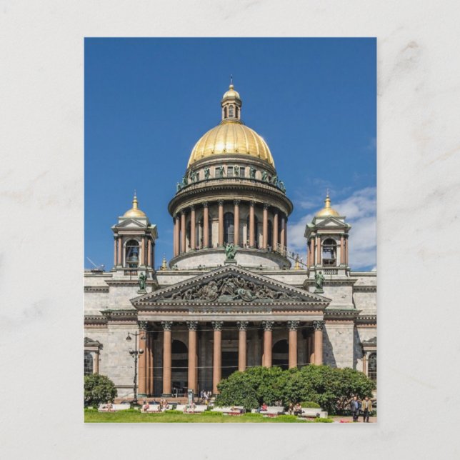Saint Isaac's Cathedral in Saint Petersburg Russia Postcard (Front)
