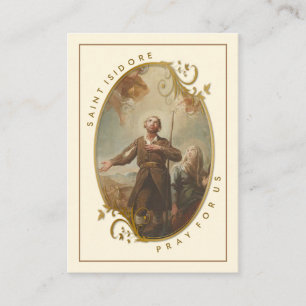 Saint Isidore the Farmer Laborer Religious Prayer  Place Card