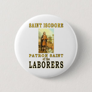 SAINT ISODORE 6 CM ROUND BADGE