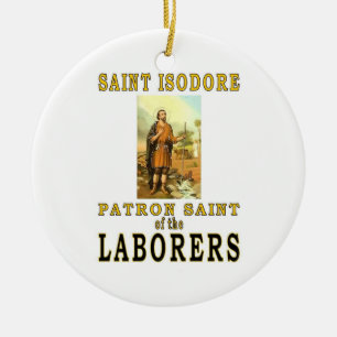 SAINT ISODORE CERAMIC TREE DECORATION