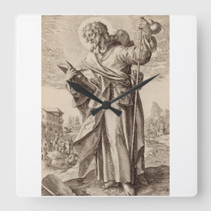 Saint James the Great one of Twelve Apostles Square Wall Clock