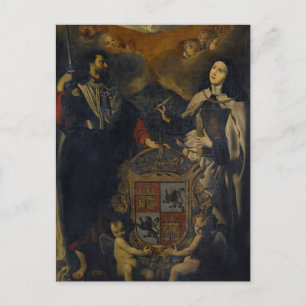 Saint James the Greater by the School of Madrid Postcard