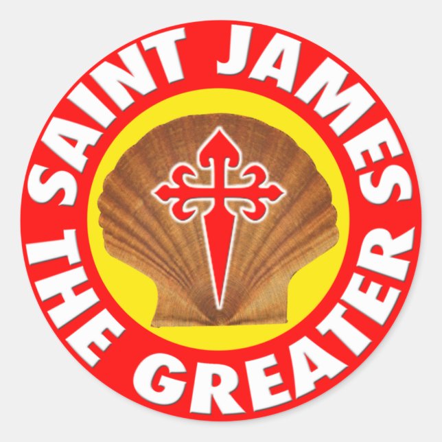Saint James the Greater Classic Round Sticker (Front)