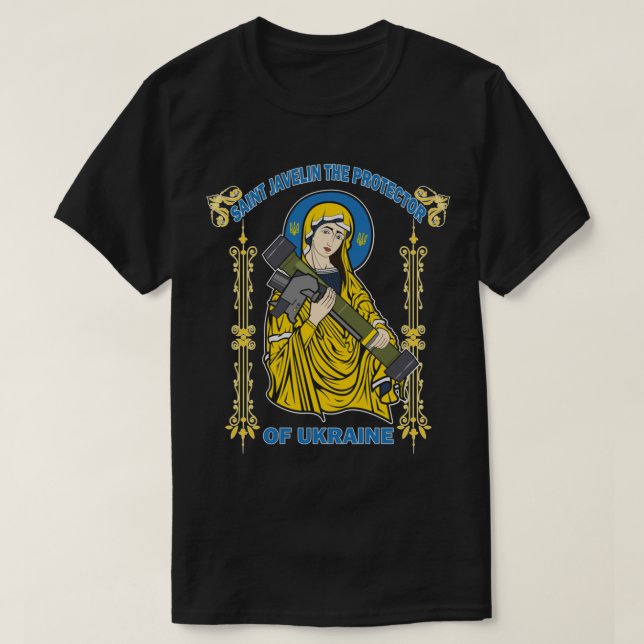 Saint Javelin The Protector Of Ukraine    T-Shirt (Design Front)