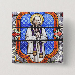 Saint Jean Vianney Premium Soul Guide Art Print 15 Cm Square Badge