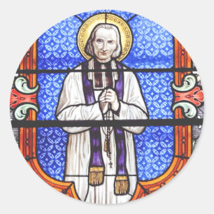 Saint Jean Vianney Premium Soul Guide Art Print Classic Round Sticker