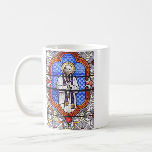 Saint Jean Vianney Premium Soul Guide Art Print Coffee Mug (Left)