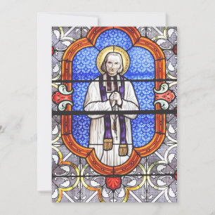 Saint Jean Vianney Premium Soul Guide Art Print Holiday Card