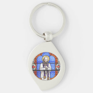 Saint Jean Vianney Premium Soul Guide Art Print Key Ring