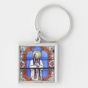 Saint Jean Vianney Premium Soul Guide Art Print Key Ring