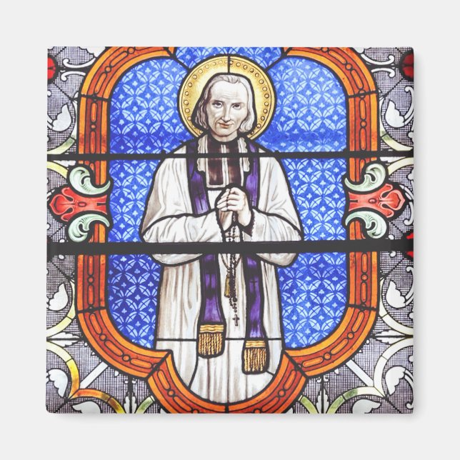 Saint Jean Vianney Premium Soul Guide Art Print Magnet (Front)