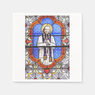 Saint Jean Vianney Premium Soul Guide Art Print Napkin