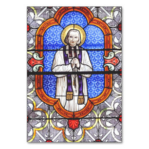 Saint Jean Vianney Premium Soul Guide Art Print Table Number
