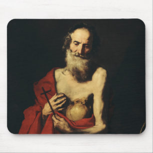 Saint Jerome by Jusepe de Ribera Mouse Mat