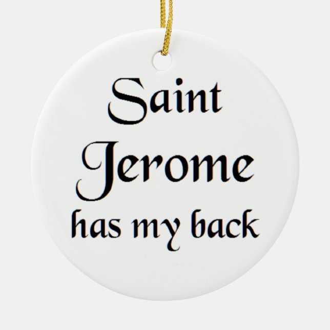 saint jerome ceramic tree decoration (Front)
