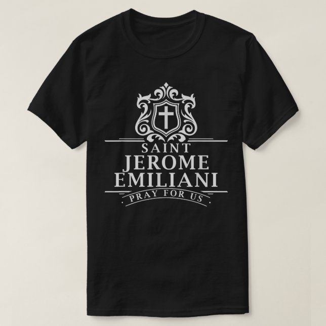 Saint Jerome Emiliani Catholic Patron Saints Confi T-Shirt (Design Front)
