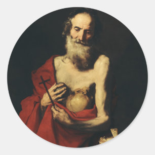 Saint Jerome Father of Biblical Scholarship Classic Round Sticker