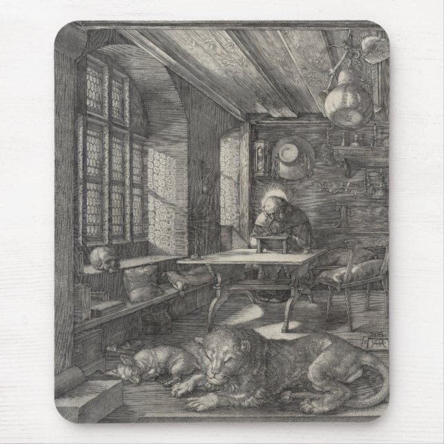 Saint Jerome in His Study by Albrecht Durer Mouse Mat (Front)