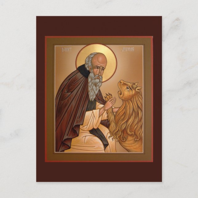 Saint Jerome Prayer Card (Front)