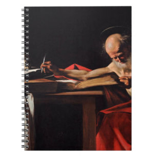 Saint Jerome Writing 1606 By Caravaggio Notebook