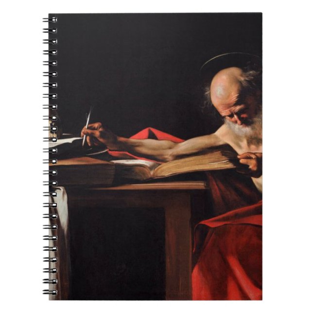 Saint Jerome Writing 1606 By Caravaggio Notebook (Front)