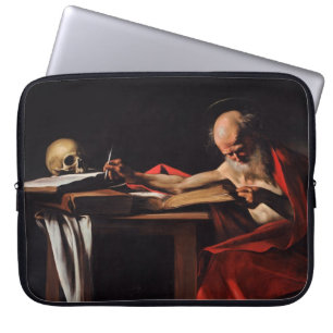 Saint Jerome Writing (by Caravaggio) Laptop Sleeve