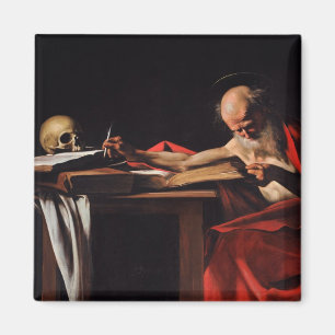 Saint Jerome Writing (by Caravaggio) Magnet