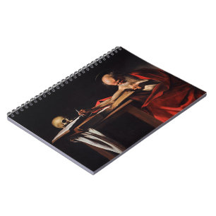 Saint Jerome Writing (by Caravaggio) Notebook