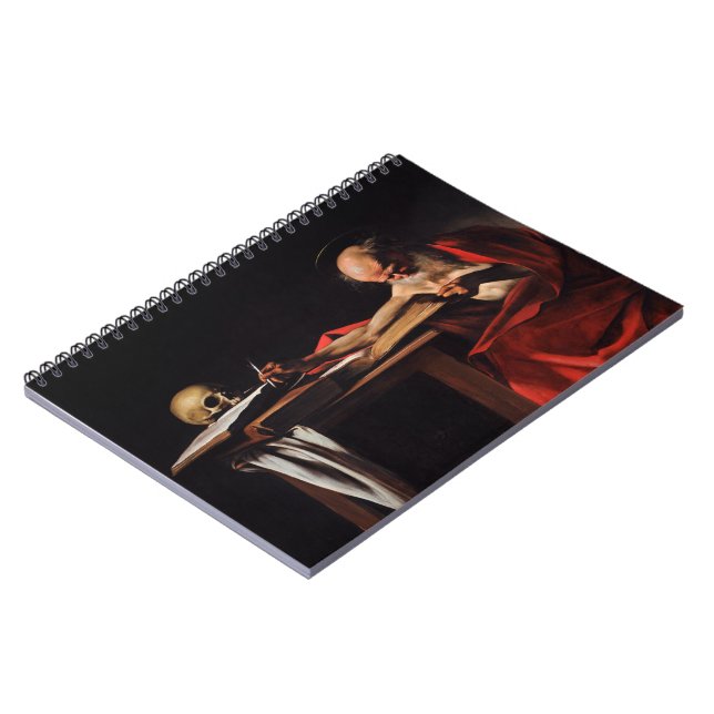 Saint Jerome Writing (by Caravaggio) Notebook (Left Side)