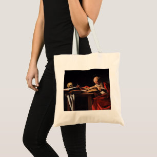 Saint Jerome Writing (by Caravaggio) Tote Bag