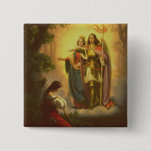 Saint Joan of Arc 15 Cm Square Badge