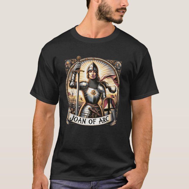Saint Joan of Arc Catholic  T-Shirt (Front)