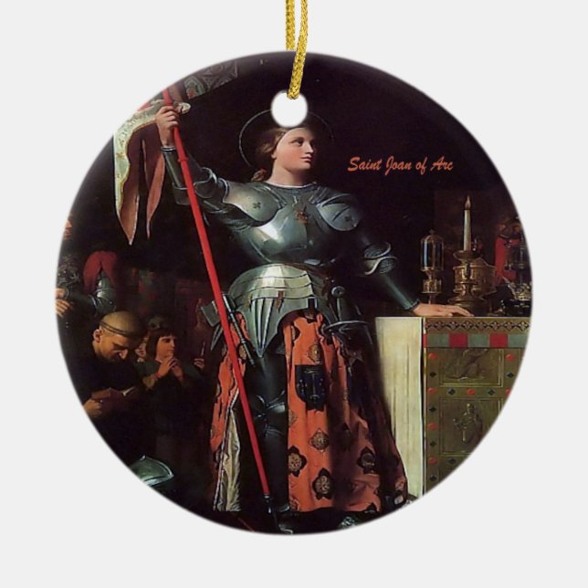 Saint Joan of Arc Ceramic Tree Decoration (Front)