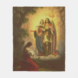 Saint Joan of Arc Defender of France Fleece Blanket