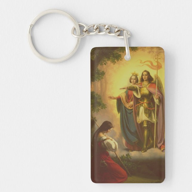 Saint Joan of Arc Defender of France Key Ring (Front)