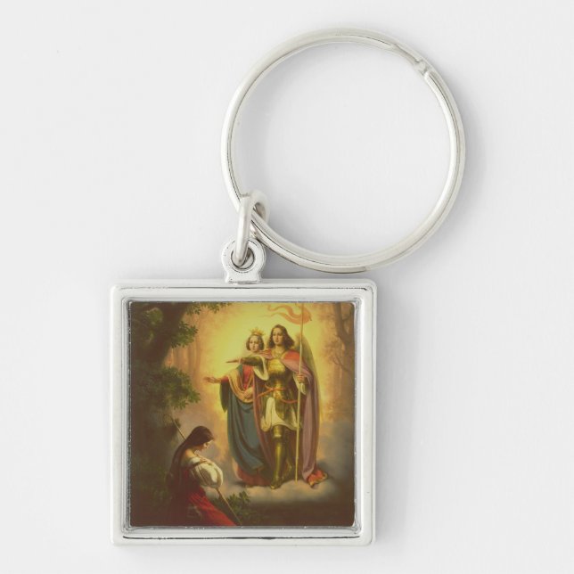 Saint Joan of Arc Defender of France Key Ring (Front)