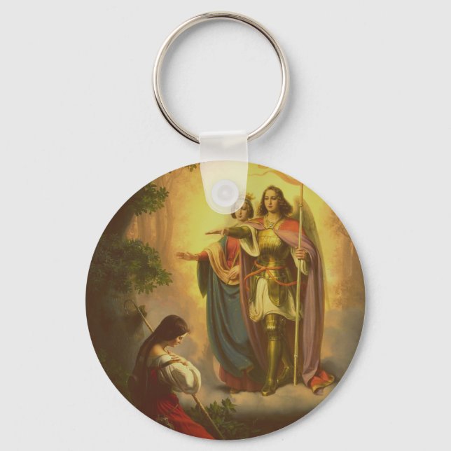 Saint Joan of Arc Defender of France Key Ring (Front)