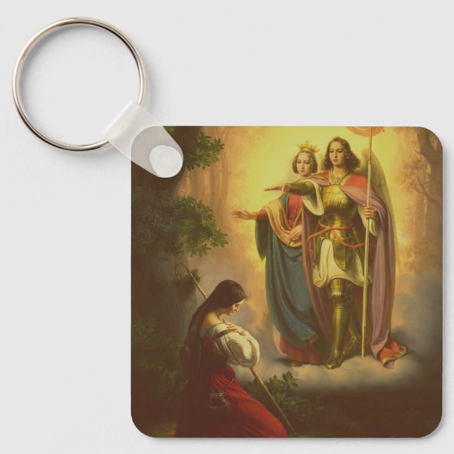 Saint Joan of Arc Defender of France Key Ring (Front)